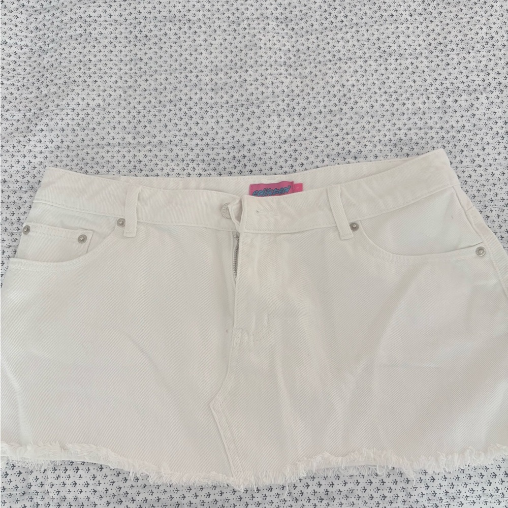Edikted White Mini Skirt